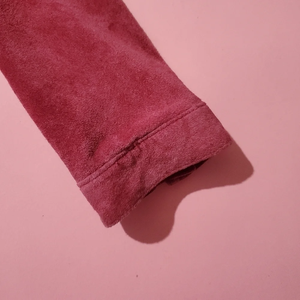 Totally 2000s Y2K Berry Pink Suede Jacket
